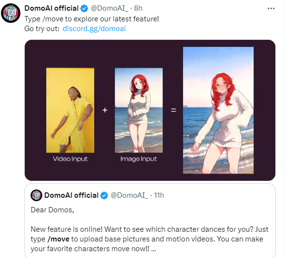 Domo AI新功能惊艳上线:静态人像瞬间“跃然屏上”