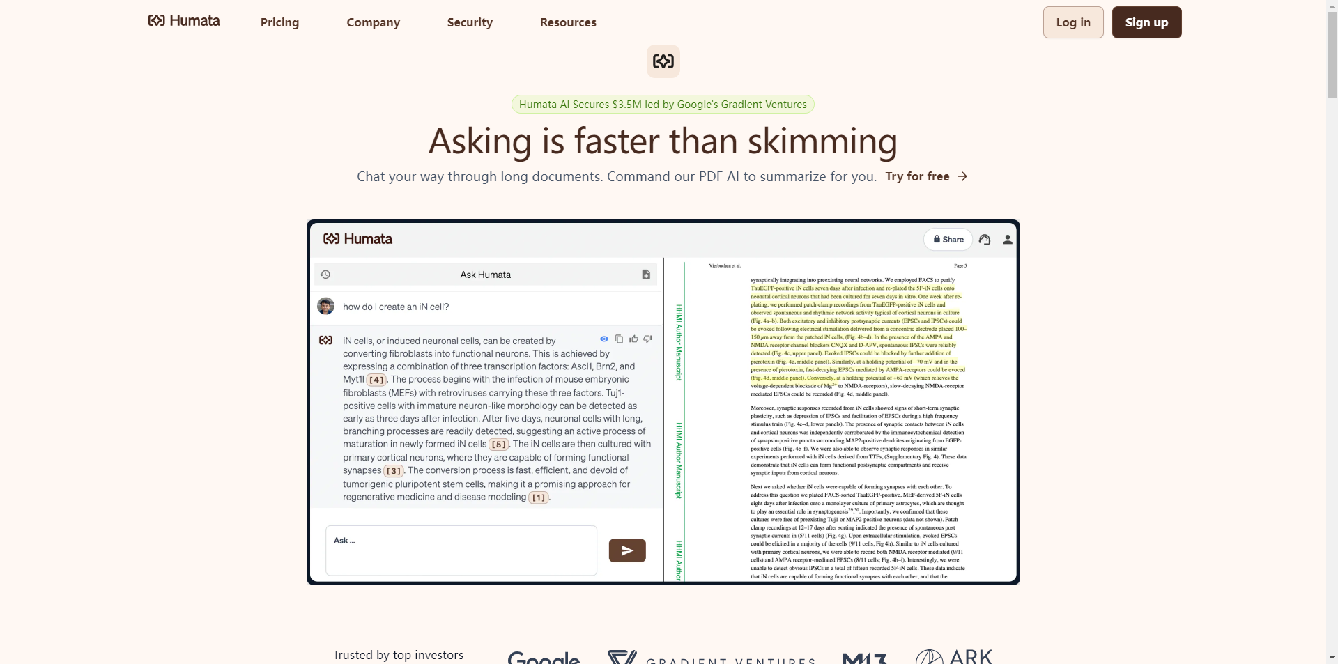 AI文章总结工具哪款好用?Humata AI一键准确提取文档信息