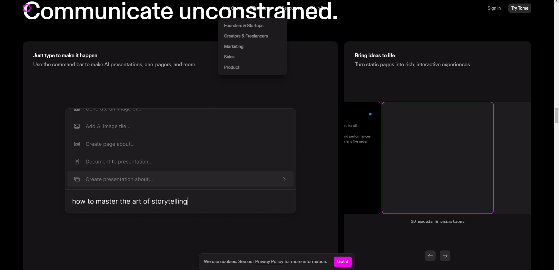 想用AI写小说?Tome AI一键免费解锁您的创作灵感