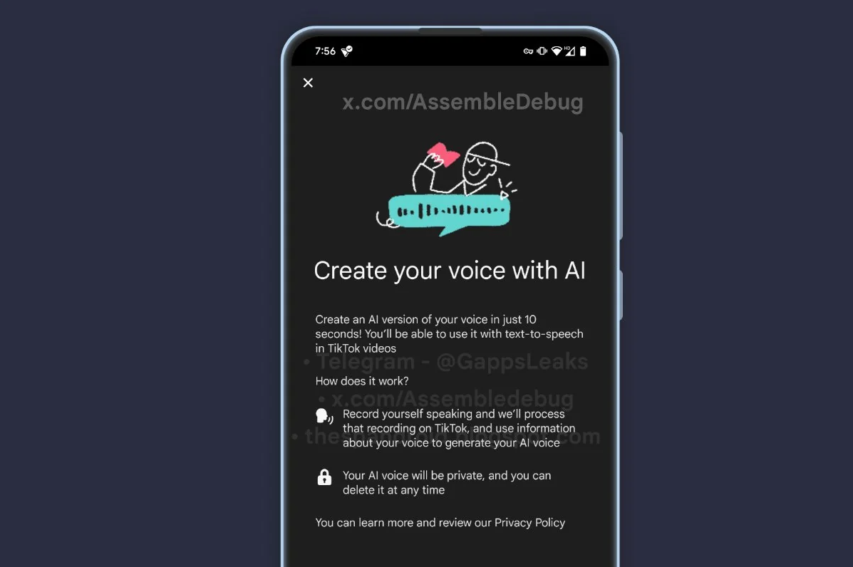 TikTok 即将推出创新AI语音克隆功能:十秒复制你的音色,开启个性化语音时代