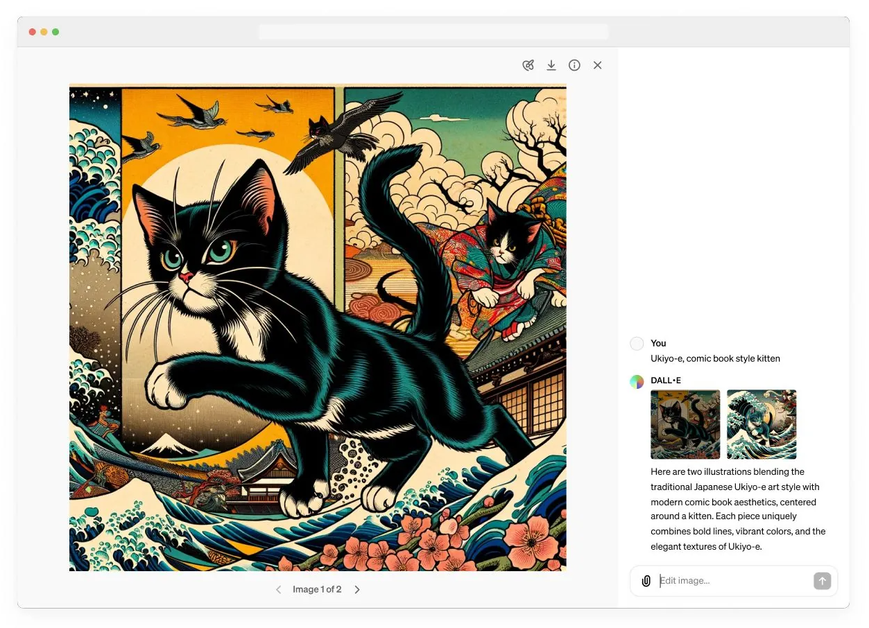 OpenAI升级DALL-E 3:引入编辑功能,让AI生成图片更精细可调