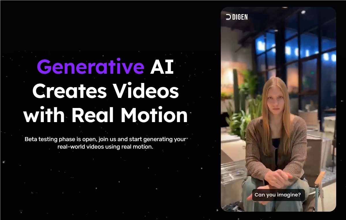 Digen AI数字人亮相:手势同步精准,但中文与对嘴型效果待提升