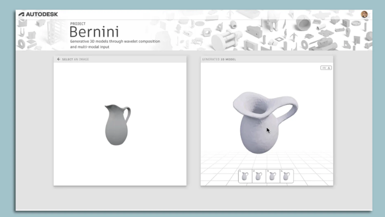 Autodesk发布革命性AI生成3D功能Project Bernini,引领设计界新潮流