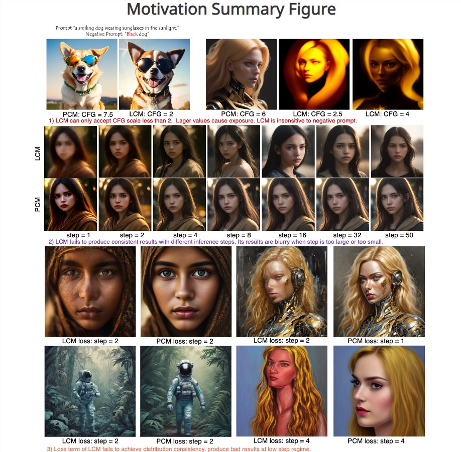 新SD加速模型PCM震撼登场:超越LCM,出图更快更稳