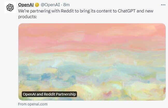 OpenAI携手Reddit开启AI合作新篇章:实时问答内容助力AI理解升级