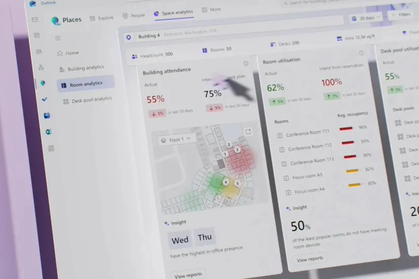 微软新推Places应用:AI引领团队高效利用办公室空间新篇章