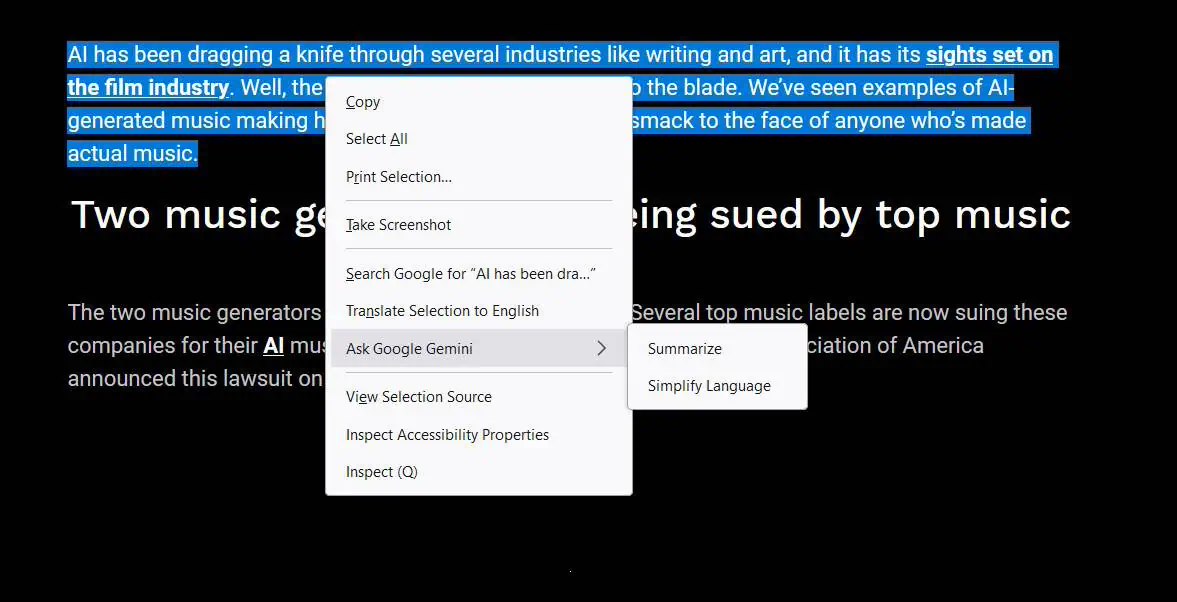 Firefox侧边栏革命性更新:接入Gemini等AI聊天机器人
