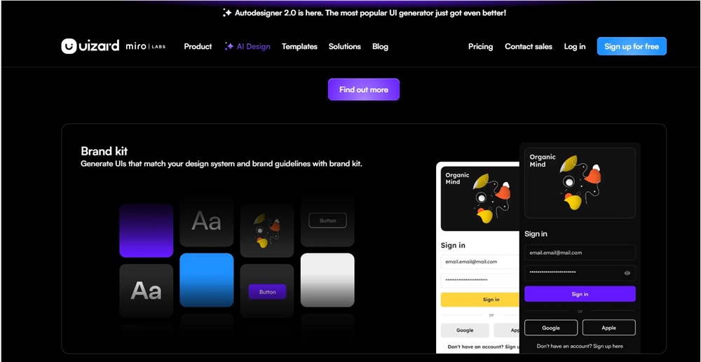 Uizard发布Autodesigner 2.0:AI设计引擎革新UI设计,文字或截图即可生成网站设计