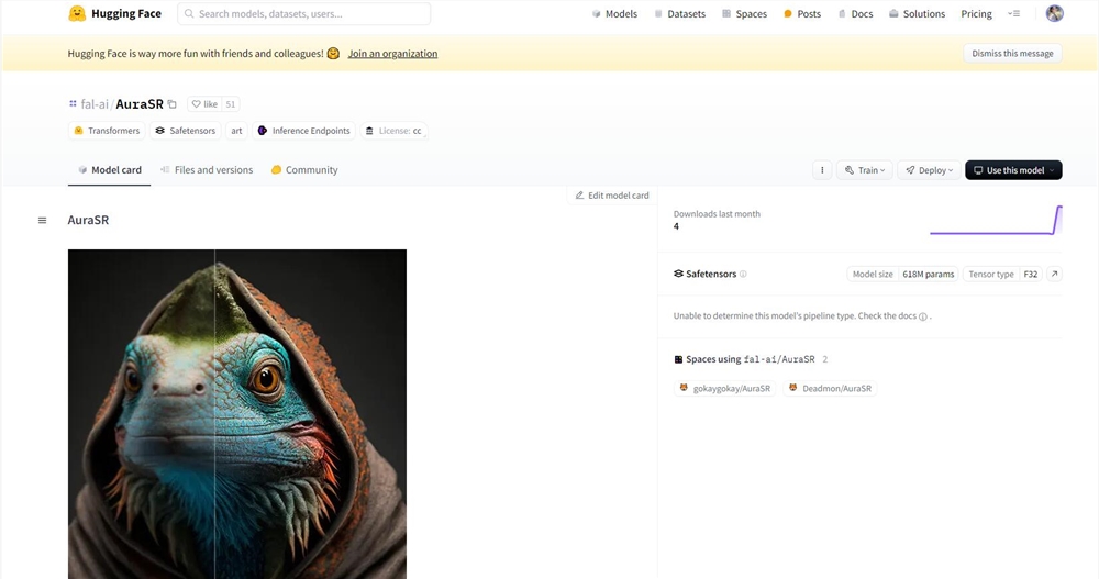 AuraSR图片高清修复模型开源:放大四倍并细腻补充细节