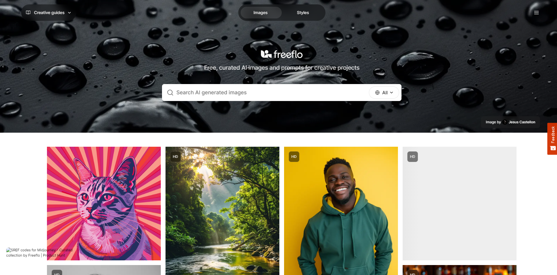 精美的AI生成图片素材库推荐:Freeflo AI,免费开启你的创意绘图之旅