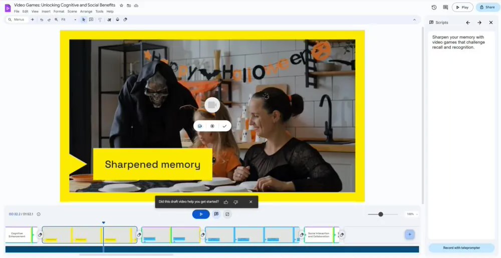 谷歌AI视频编辑神器Google Vids上线测试:打造专业级视频无需经验