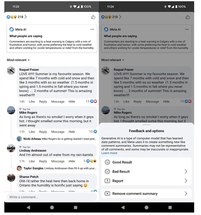 Meta在Facebook试水AI评论摘要,用户体验与社交互动新平衡
