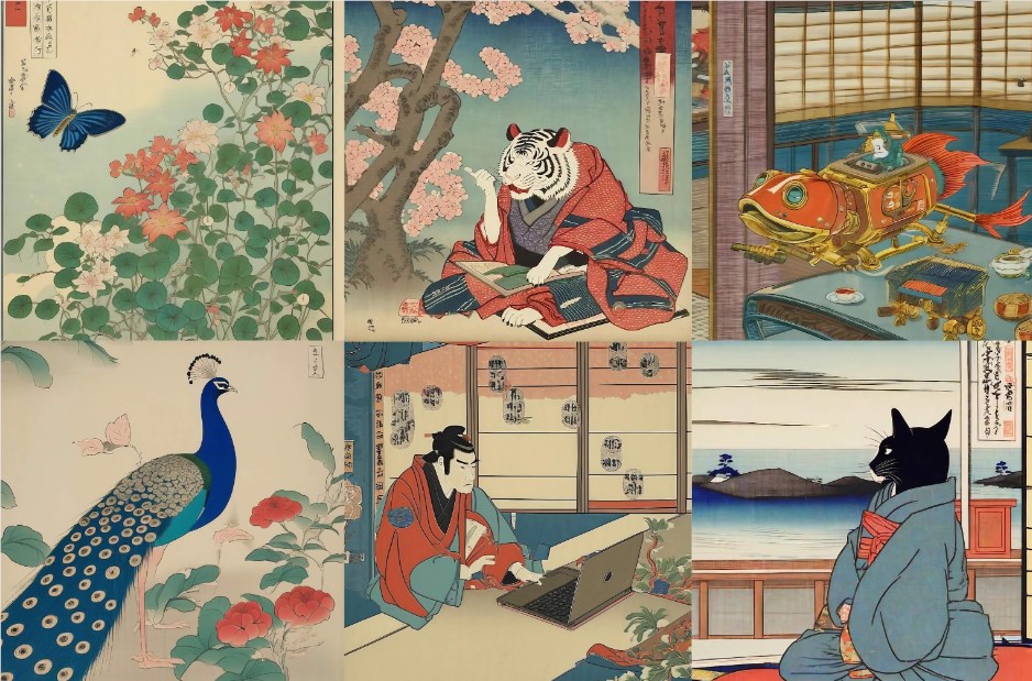 Sakana AI双模型重现浮世绘辉煌,古老艺术焕发数字新颜
